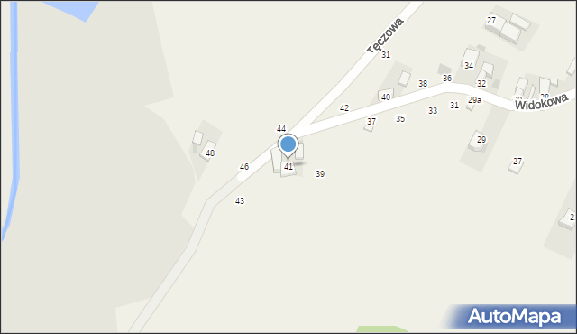 Gęsiniec, Widokowa, 41, mapa Gęsiniec