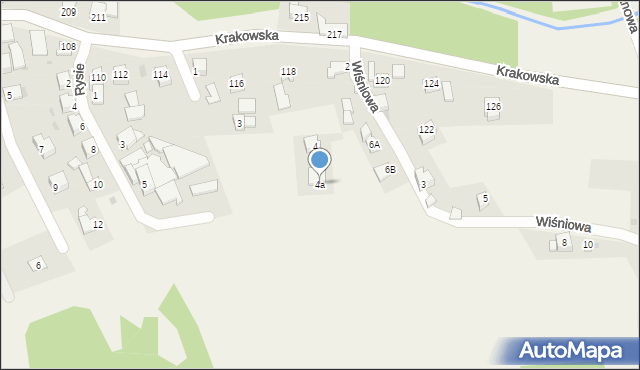 Gilowice, Wiśniowa, 4a, mapa Gilowice