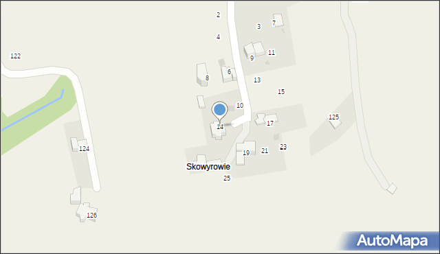 Gliczarów Górny, Widokowa, 14, mapa Gliczarów Górny