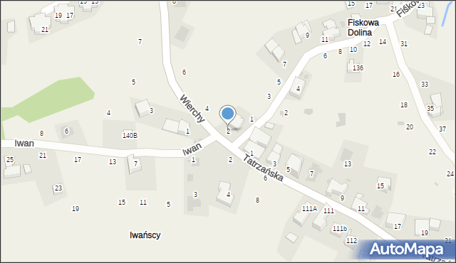 Gliczarów Górny, Wierchy, 2, mapa Gliczarów Górny