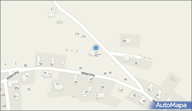 Gliczarów Górny, Wierchy, 52, mapa Gliczarów Górny