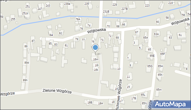 Gliwice, Wichrowe Wzgórze, 16n, mapa Gliwic