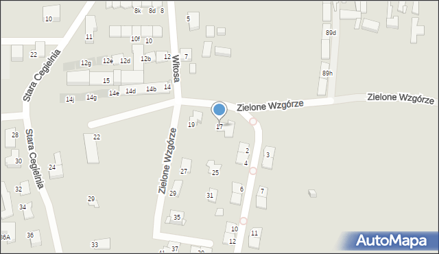 Gliwice, Witosa Wincentego, 17, mapa Gliwic