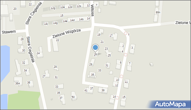 Gliwice, Witosa Wincentego, 27, mapa Gliwic