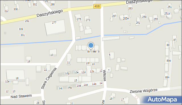 Gliwice, Witosa Wincentego, 8j, mapa Gliwic