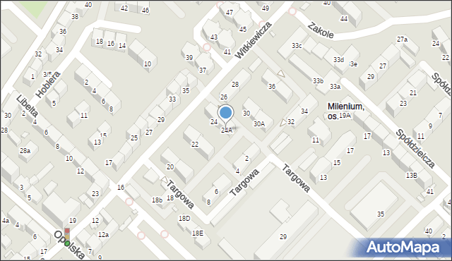 Gliwice, Witkiewicza Stanisława Ignacego, 24A, mapa Gliwic