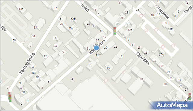 Gliwice, Witkiewicza Stanisława Ignacego, 8, mapa Gliwic