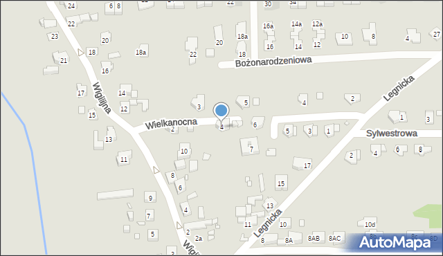 Gliwice, Wielkanocna, 4, mapa Gliwic