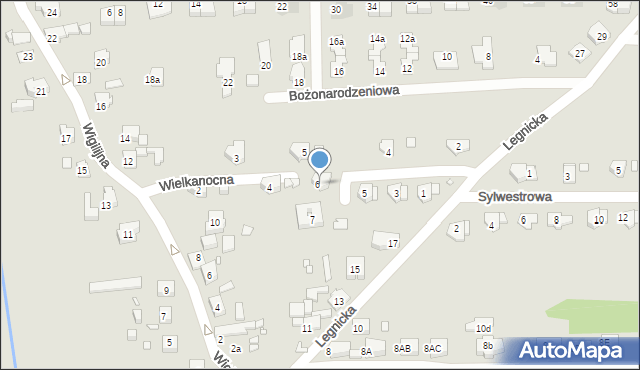 Gliwice, Wielkanocna, 6, mapa Gliwic