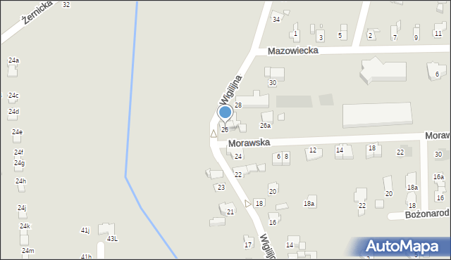 Gliwice, Wigilijna, 26, mapa Gliwic