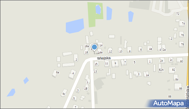 Gniezno, Wiejska, 16a, mapa Gniezna