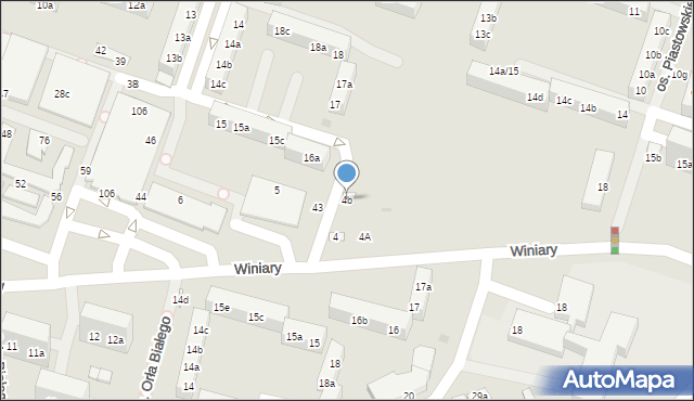 Gniezno, Winiary, 4b, mapa Gniezna