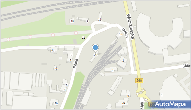 Gniezno, Witkowska, 2B, mapa Gniezna