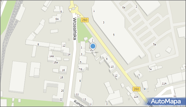 Gniezno, Witkowska, 4, mapa Gniezna