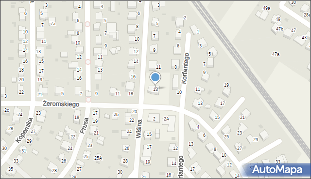 Goczałkowice-Zdrój, Wiślna, 13, mapa Goczałkowice-Zdrój