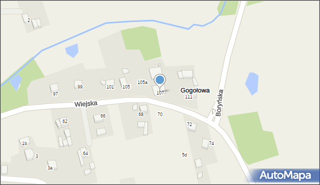 Gogołowa, Wiejska, 107, mapa Gogołowa