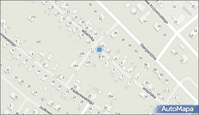 Goleniów, Wileńska, 9, mapa Goleniów