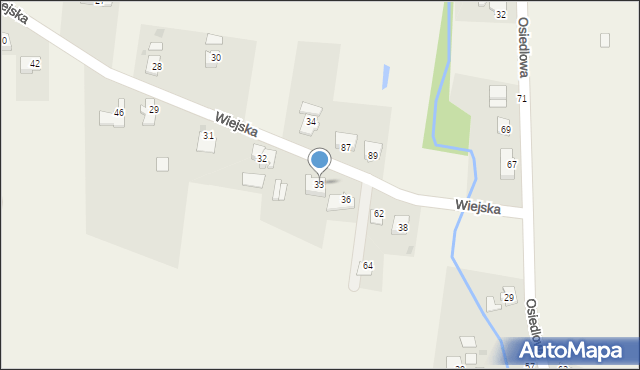 Goleszów, Wiejska, 33, mapa Goleszów