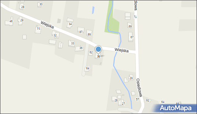 Goleszów, Wiejska, 38, mapa Goleszów