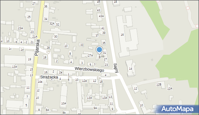 Góra Kalwaria, Wierzbowskiego, bp., 9, mapa Góra Kalwaria