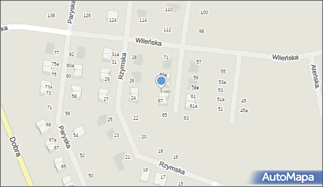 Gorzów Wielkopolski, Wileńska, 67a, mapa Gorzów Wielkopolski