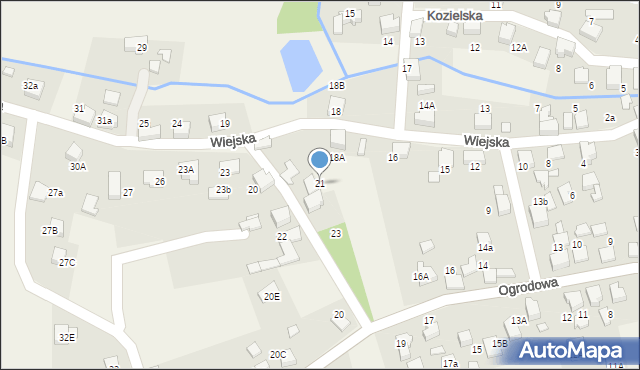 Gorzyce, Wiejska, 21, mapa Gorzyce