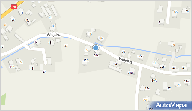 Gorzyce, Wiejska, 34a, mapa Gorzyce