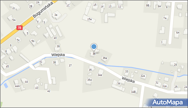 Gorzyce, Wiejska, 36, mapa Gorzyce