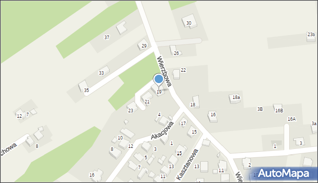 Gorzyce, Wierzbowa, 19, mapa Gorzyce