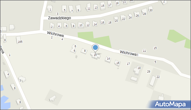 Gościęcice, Wichrowa, 10, mapa Gościęcice