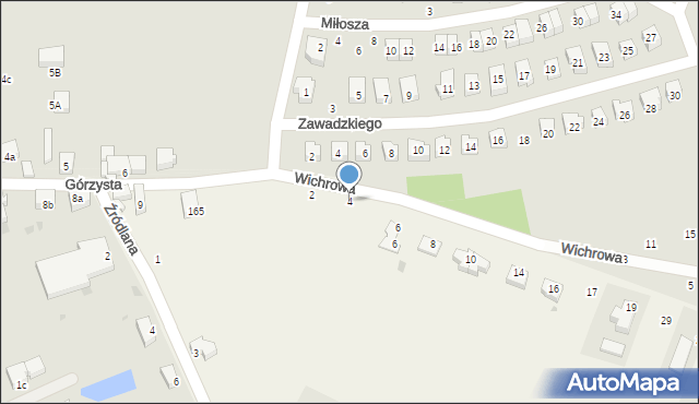 Gościęcice, Wichrowa, 4, mapa Gościęcice