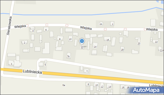 Gosławice, Wiejska, 12, mapa Gosławice