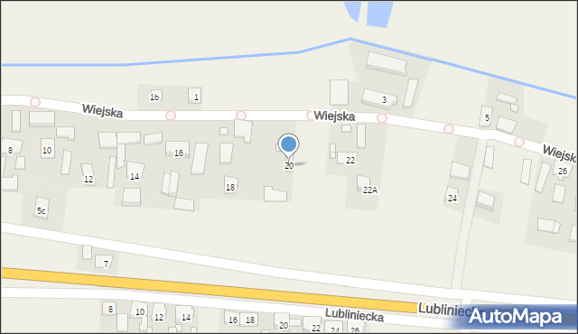 Gosławice, Wiejska, 20, mapa Gosławice