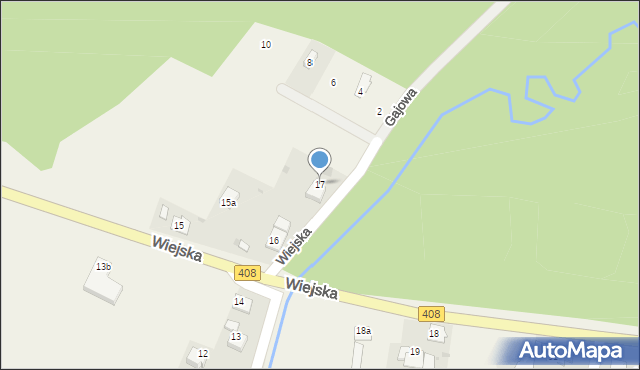 Goszyce, Wiejska, 17, mapa Goszyce