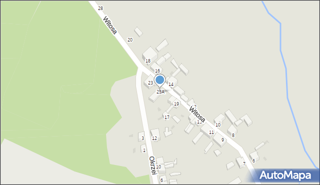 Gozdnica, Witosa Wincentego, 23A, mapa Gozdnica