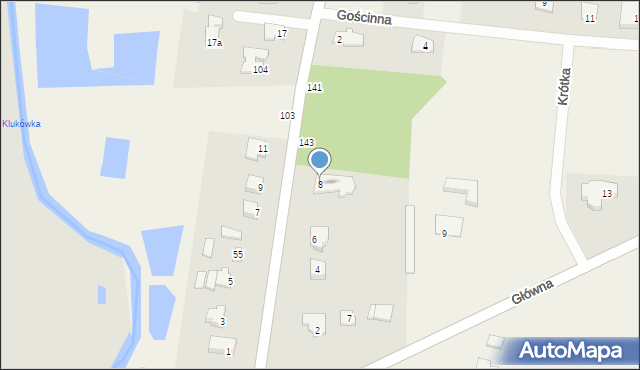 Grabanów, Wilczyńska, 8, mapa Grabanów