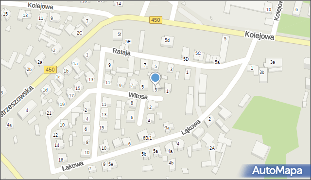 Grabów nad Prosną, Witosa Wincentego, 3, mapa Grabów nad Prosną