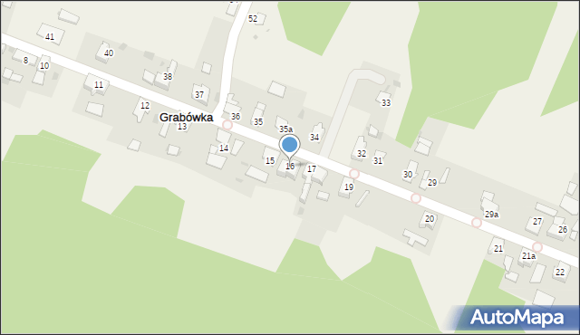 Grabówka, Wiejska, 16, mapa Grabówka