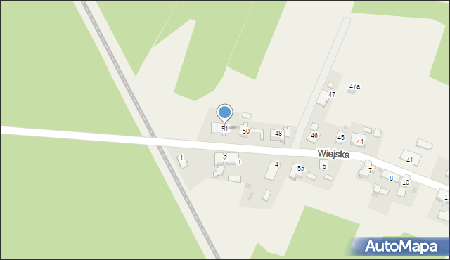 Grabówka, Wiejska, 51, mapa Grabówka