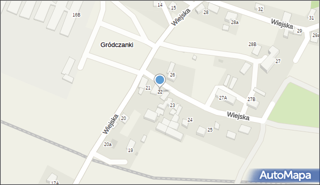 Gródczanki, Wiejska, 22, mapa Gródczanki