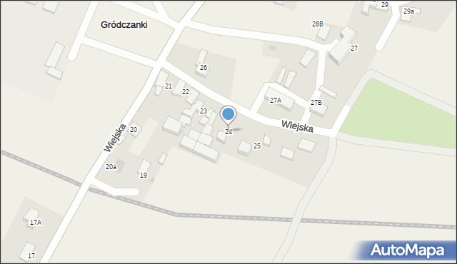 Gródczanki, Wiejska, 24, mapa Gródczanki