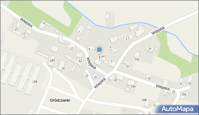 Gródczanki, Wiejska, 4, mapa Gródczanki