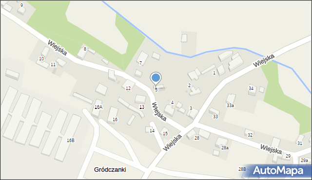 Gródczanki, Wiejska, 5, mapa Gródczanki