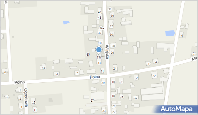 Grodziec, Wiejska, 33a, mapa Grodziec