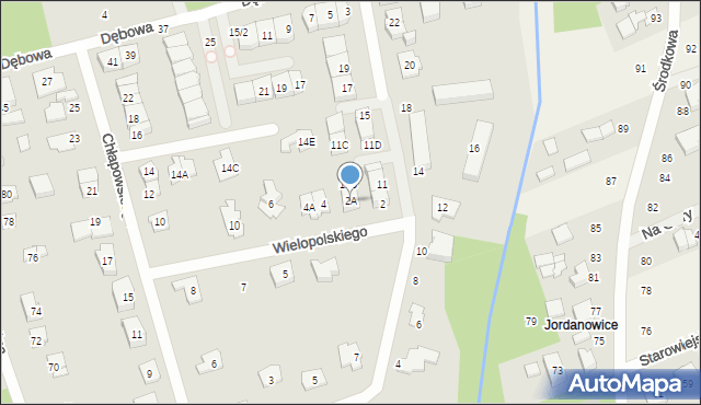 Grodzisk Mazowiecki, Wielopolskiego F., 2A, mapa Grodzisk Mazowiecki