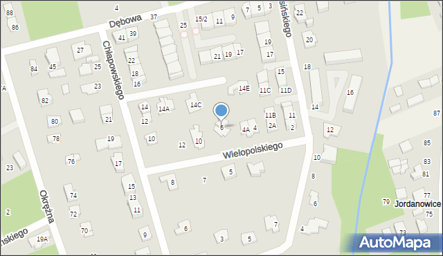 Grodzisk Mazowiecki, Wielopolskiego F., 6, mapa Grodzisk Mazowiecki