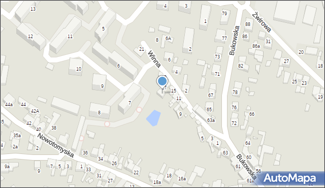 Grodzisk Wielkopolski, Winna, 17a, mapa Grodzisk Wielkopolski