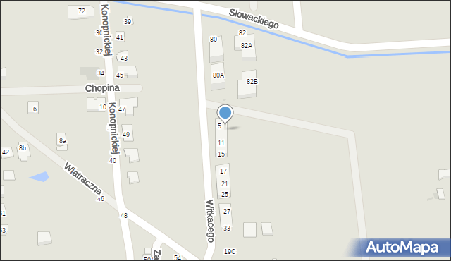 Grójec, Wiatraczna, 19T, mapa Grójec