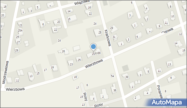 Gruszczyn, Wierzbowa, 21, mapa Gruszczyn