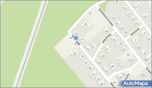 Gruszczyn, Wieżowa, 62, mapa Gruszczyn